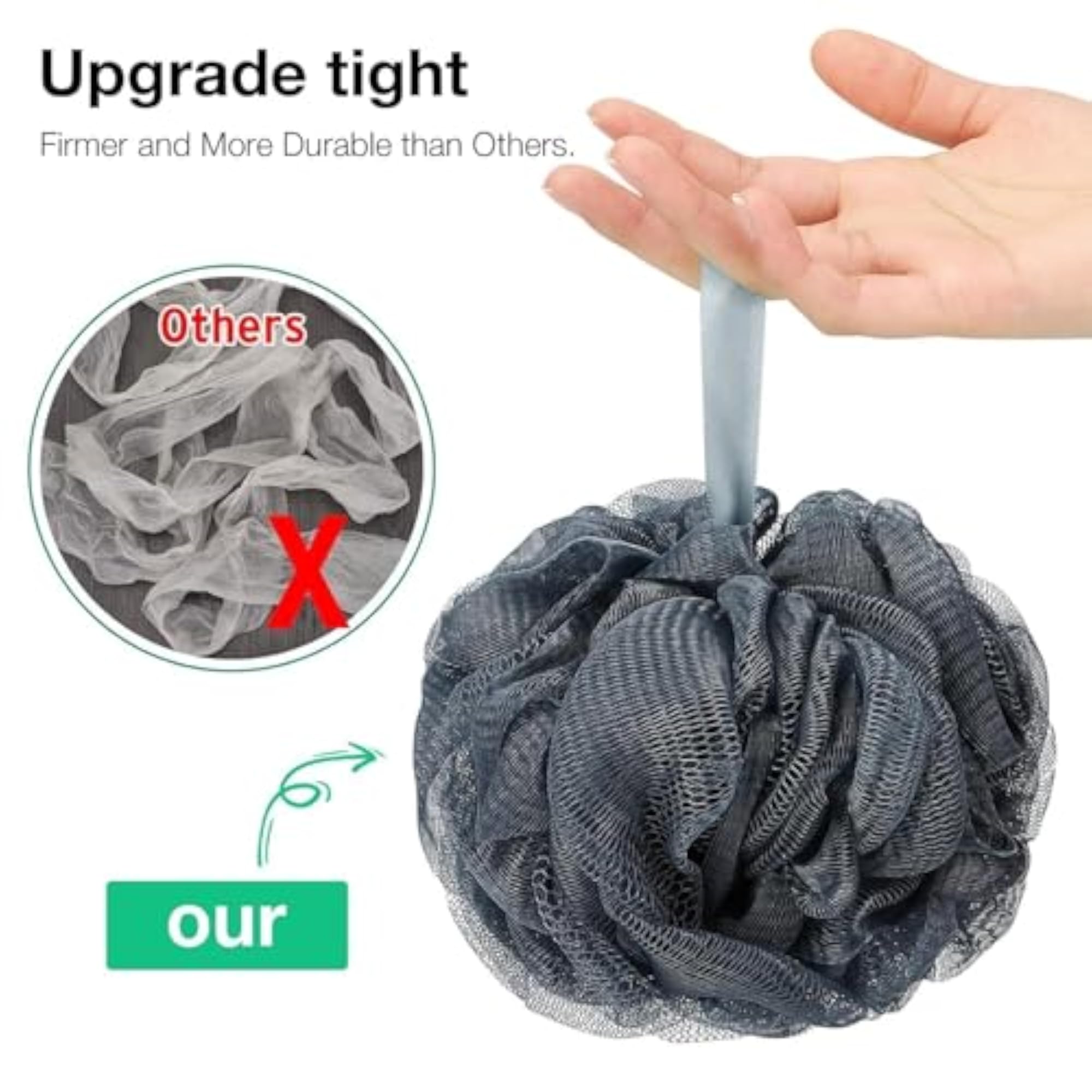 Scrub Large Loofah for Bathing, Exfoliator for Dead Skin